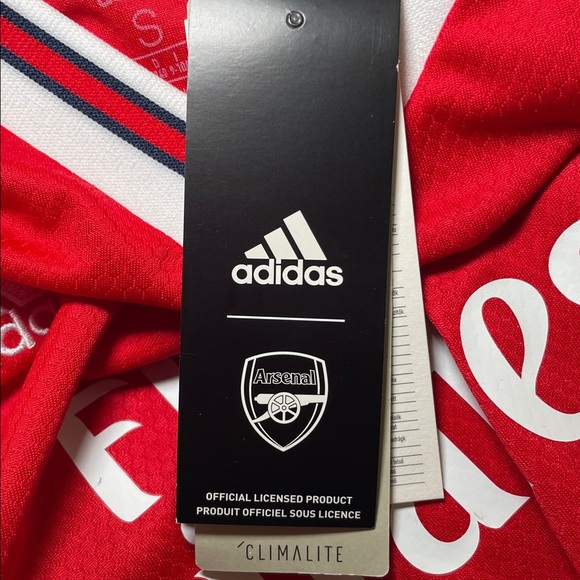 Adidas Arsenal FC Official 2020-2021 Kids Red and White Home Soccer Jersey sz S - Picture 5 of 14